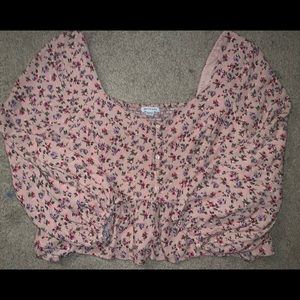 American Eagle Off the shoulder floral top